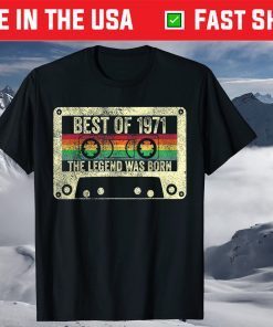 Best Of 1971 50th Birthday Vintage Us 2021 T-Shirt