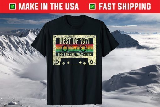 Best Of 1971 50th Birthday Vintage Us 2021 T-Shirt