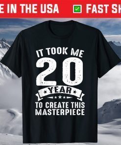 Born In 2001 20 Years Old 20th Birthday T-Shirt