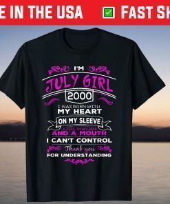 Born In July 2000 I'm July Girl 2000 Birthday Classic T-Shirt