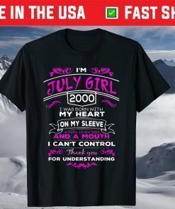 Born In July 2000 I'm July Girl 2000 Birthday Classic T-Shirt