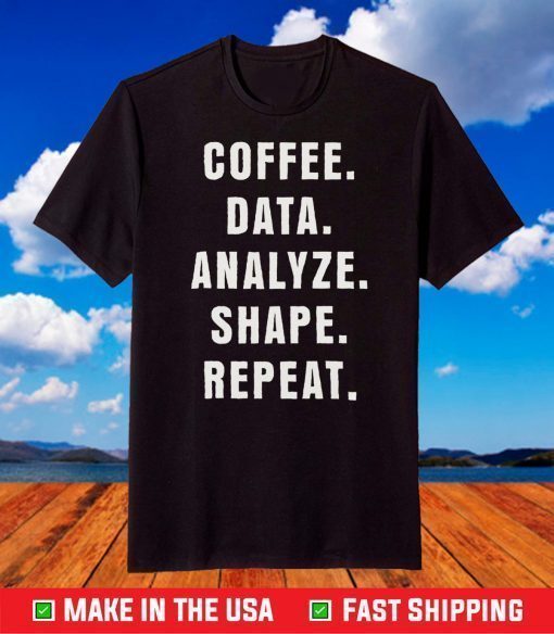 Coffee Data Analyze Shape Repeat T-Shirt