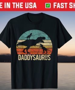 Daddy Dinosaur Daddysaurus Christmas Dad T-Shirt