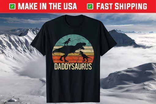 Daddy Dinosaur Daddysaurus Christmas Dad T-Shirt