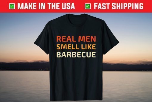 Funny BBQ Grilling Real Men Smell Like Barbecue Classic T-Shirt