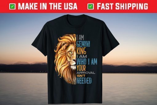 Gemini King Zodiac Astrology Birthday Lion Slogan Saying Classic T-Shirt