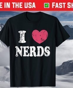 I Love Nerds I Heart Nerds Engineer 28 distressed grunge T-Shirt