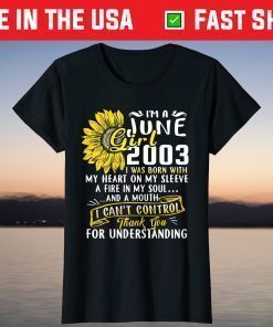 I'm A June Girl 2003 Sunflower Classic T-Shirt