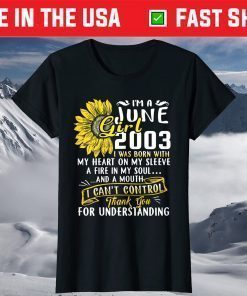 I'm A June Girl 2003 Sunflower Classic T-Shirt