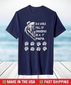 In A World Full Of Grandpas Be A Papa Fathers Day Classic T-Shirt