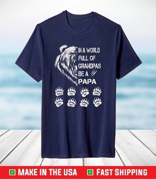 In A World Full Of Grandpas Be A Papa Fathers Day Classic T-Shirt