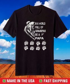 In A World Full Of Grandpas Be A Papa Fathers Day Classic T-Shirt