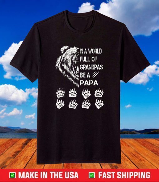 In A World Full Of Grandpas Be A Papa Fathers Day Classic T-Shirt