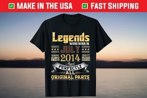 July 2014 7 Year Old 7 Birthday Legends Were Born July T-Shirt