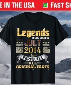 July 2014 7 Year Old 7 Birthday Legends Were Born July T-Shirt