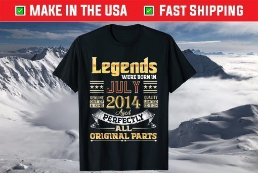 July 2014 7 Year Old 7 Birthday Legends Were Born July T-Shirt