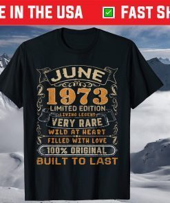 June 1973 Vintage 48 Years 48th Birthday T-Shirt