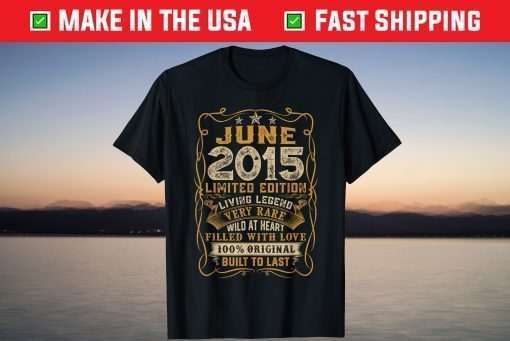 June 2015 6th Birthday 6 Years Old T-Shirt