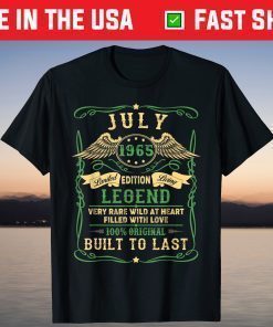 Legend Born In JULY 1965 55th Birthday T-Shirt