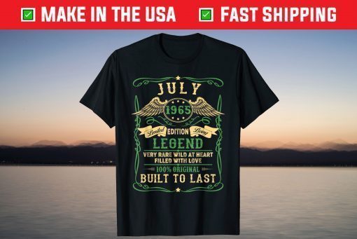 Legend Born In JULY 1965 55th Birthday T-Shirt