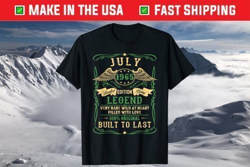 Legend Born In JULY 1965 55th Birthday T-Shirt