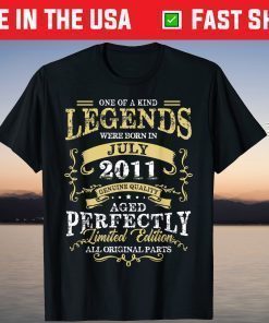 Legend Born July 2011 10th Birthday Tee For 10 Years Old Classic T-Shirt