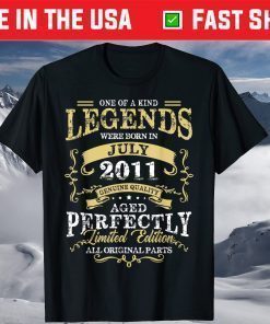 Legend Born July 2011 10th Birthday Tee For 10 Years Old Classic T-Shirt