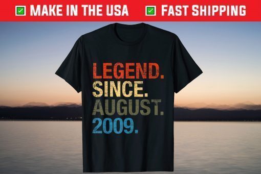 Legend Since August 2009 Birthday 12th Birthday T-Shirt