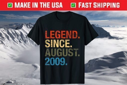 Legend Since August 2009 Birthday 12th Birthday T-Shirt