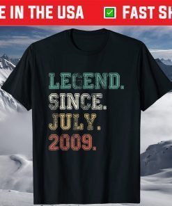 Legend Since July 2009 12th Birthday 12 Years Old T-Shirt