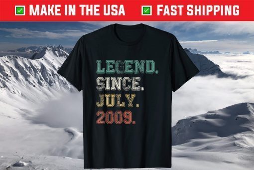 Legend Since July 2009 12th Birthday 12 Years Old T-Shirt