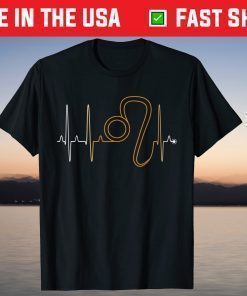 Leo Zodiac Sign Astrology Heartbeat July August Birthday T-Shirt