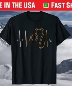 Leo Zodiac Sign Astrology Heartbeat July August Birthday T-Shirt