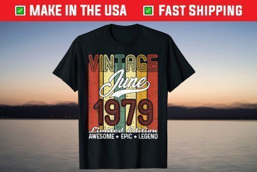 Limited Edition June 1979 42nd Birthday Vintage T-Shirt