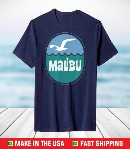 Malibu California Vintage Retro 1970's Design T-Shirt