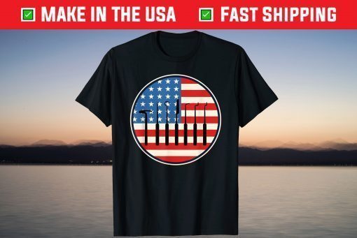 Patriotic US Flag 4th Of July Locksmith Locksmithing T-Shirt