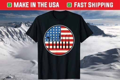 Patriotic US Flag 4th Of July Locksmith Locksmithing T-Shirt