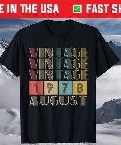 Retro Vintage August 1978 41st Birthday Classic T-Shirt