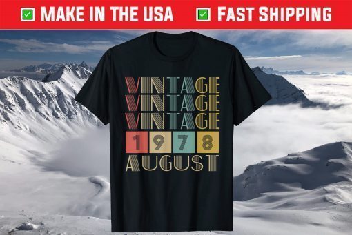 Retro Vintage August 1978 41st Birthday Classic T-Shirt