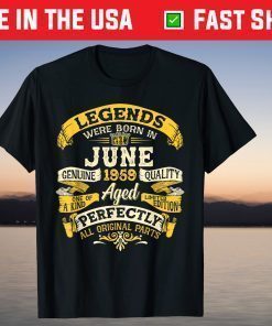 Retro Vintage June 1959 62nd Birthday for 62 Years Old T-Shirt