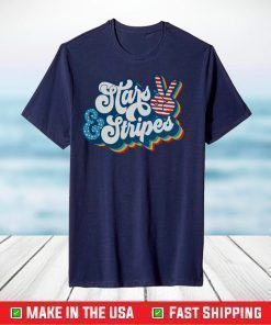 Stars And Stripes Peace Retro Tshirt