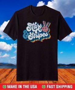 Stars And Stripes Peace Retro Tshirt