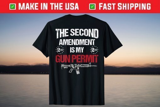 The 2nd Amendment Is My Gun Permit - AR-15 Gun Rights T-Shirt