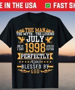 The Man The Myth The Legend July 1998 Perfectly Aged 23 Years Classic T-Shirt