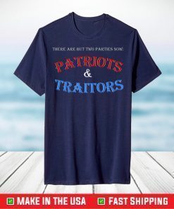 There Are But Two Parties Now Traitors And Patriots Us 2021 T-Shirt