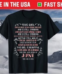 This Girl Has Fought A Thousand Battles Born In June Classic T-Shirt