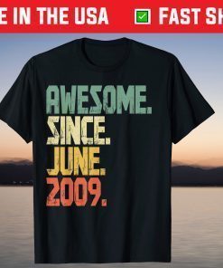 Vintage 12 Years Awesome Since June 2009 T-shirt