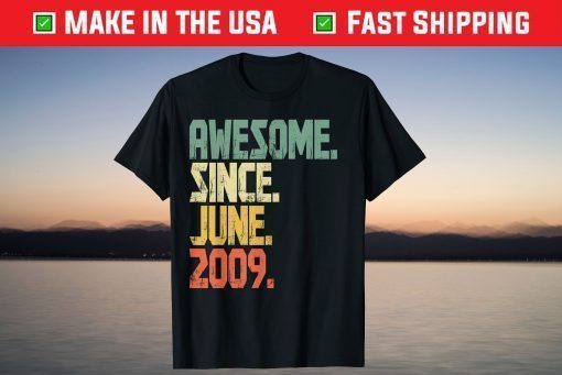 Vintage 12 Years Awesome Since June 2009 T-shirt