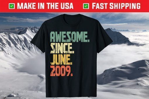 Vintage 12 Years Awesome Since June 2009 T-shirt