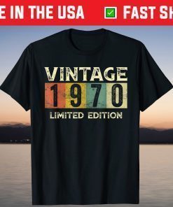 Vintage 1970 Limited Edition 51st Birthday Shirt